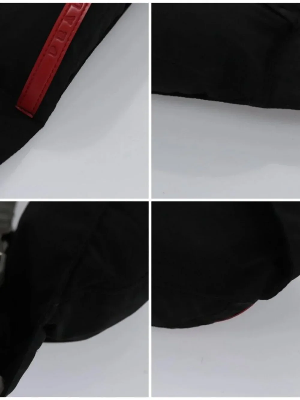 PRADA Sports Waist Bag Nylon Black Gray Silver Auth ar13262
